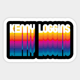 Retro Kenny Proud Personalized Loggins Name Gift Retro Rainbow Style Sticker